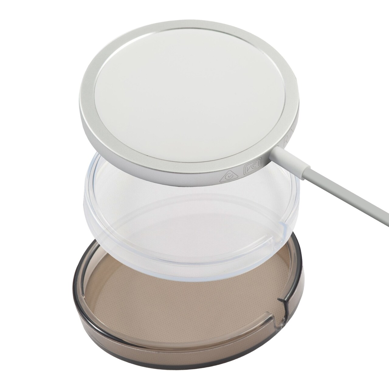 Insten 2-Pack Case Compatible with MagSafe Charger Pad, Protective Soft TPU Slim Skin Cover (Charger Not Included) Clear & Gray